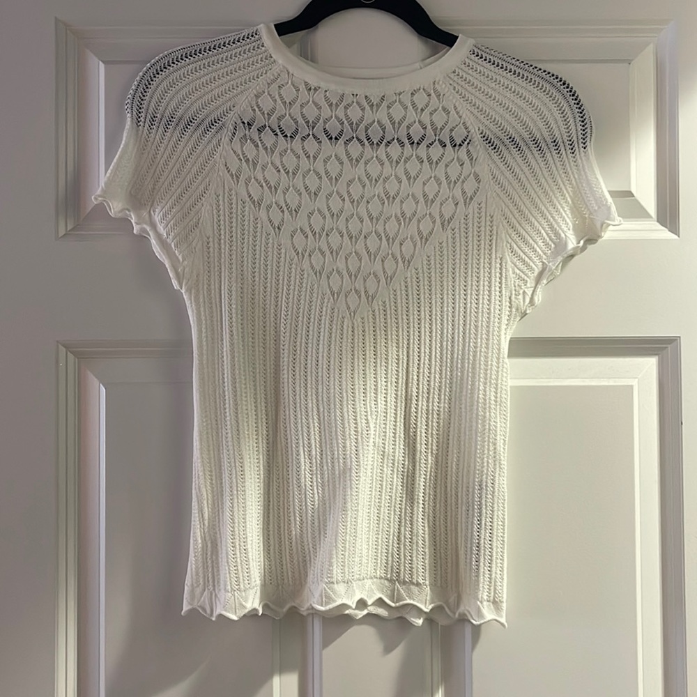 Sheer knit shirt